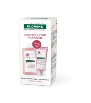 Klorane Shampoo mit Pfingstrosenextrakt 200 ml + Gelbalsam mit Pfingstrosenextrakt 150 ml