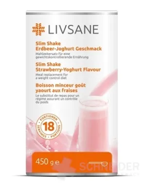 LIVSANE Diät-Ernährungscocktail Erdbeere und Joghurt