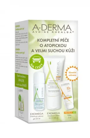 A-Derma Exomega-Creme 50 ml + Exomega-Gel 20 ml + Protect AD-Creme 5 ml