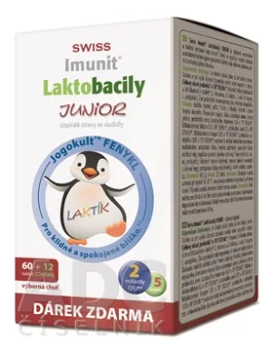 SWISS IMUNIT Lactobacilli Junior 60+12 Tabletten + Geschenk (Innov. 14)