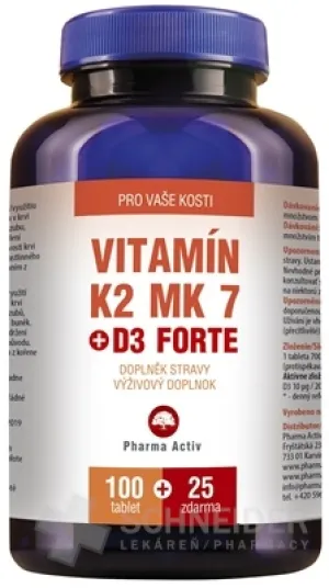 Pharma Activ Vitamin K2 MK 7 + D3 FORTE