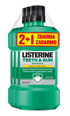 Listerine Zähne &amp; Zahnfleischabwehr 2+1 Zdarma