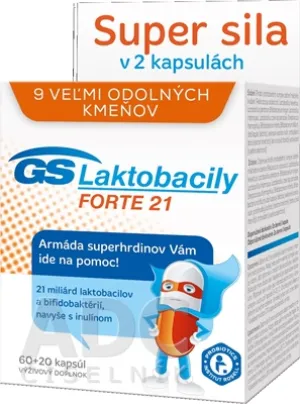 GS Lactobacily Forte 21 60+20 cps. 2017
