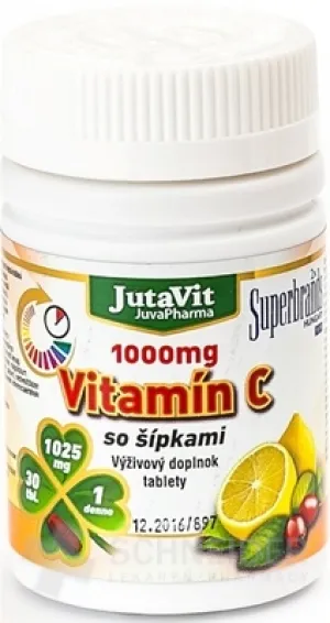 JutaVit Vitamin C 1000 mg mit Pfeilen