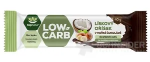 topnatur LOW CARB Riegel liegt. Nuss in Schokolade