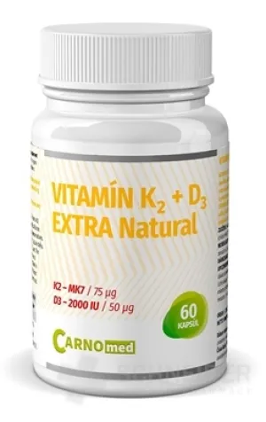 CarnoMed Vitamin K2 + D3 EXTRA Natürlich