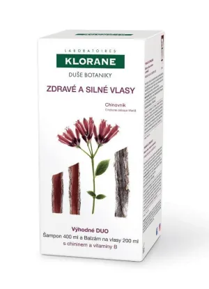 Klorane Shampoo mit Chinin 400 ml + Balsam mit Chinin 200 ml