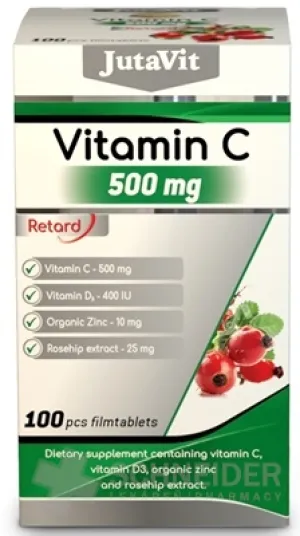 JutaVit Vitamin C 500 mg + D3 400 IE + Zink 15 mg
