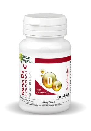 Natura Organica Vitamin D3 1000 IE mit Vitamin C 60 Tabl