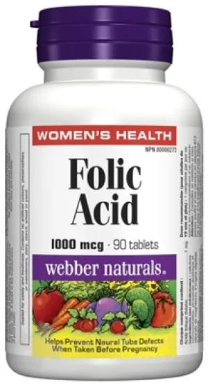 Webber Naturals Folsäure 1 mg