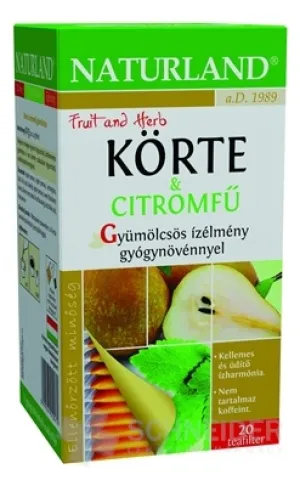 NATURLAND-TEE MIT ANKUNFT. BIRNEN- UND ZITRONENGRAS