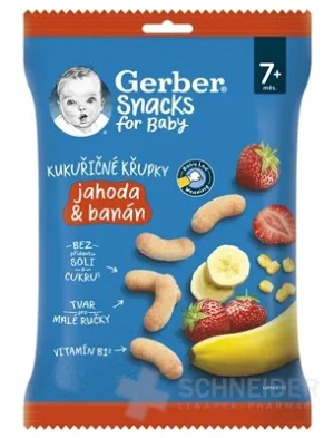 Gerber Snacks Corn Crunches Erdbeere und Banane