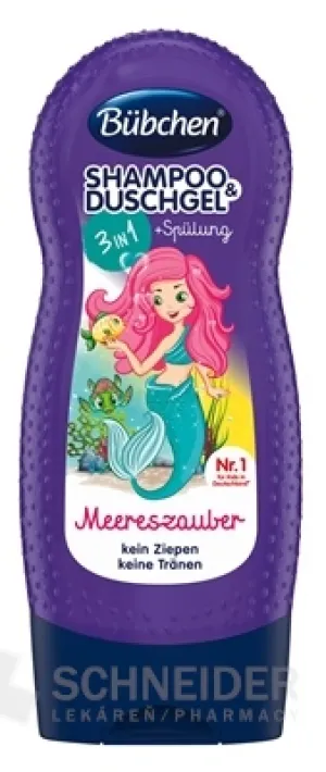 BUBCHEN KIDS SHP+SHOWER. GEL+COND. 3v1 MEERJUNGFRAU
