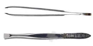 Nippes Pinzette gerade, gebogen vergoldet 8 cm, 1St
